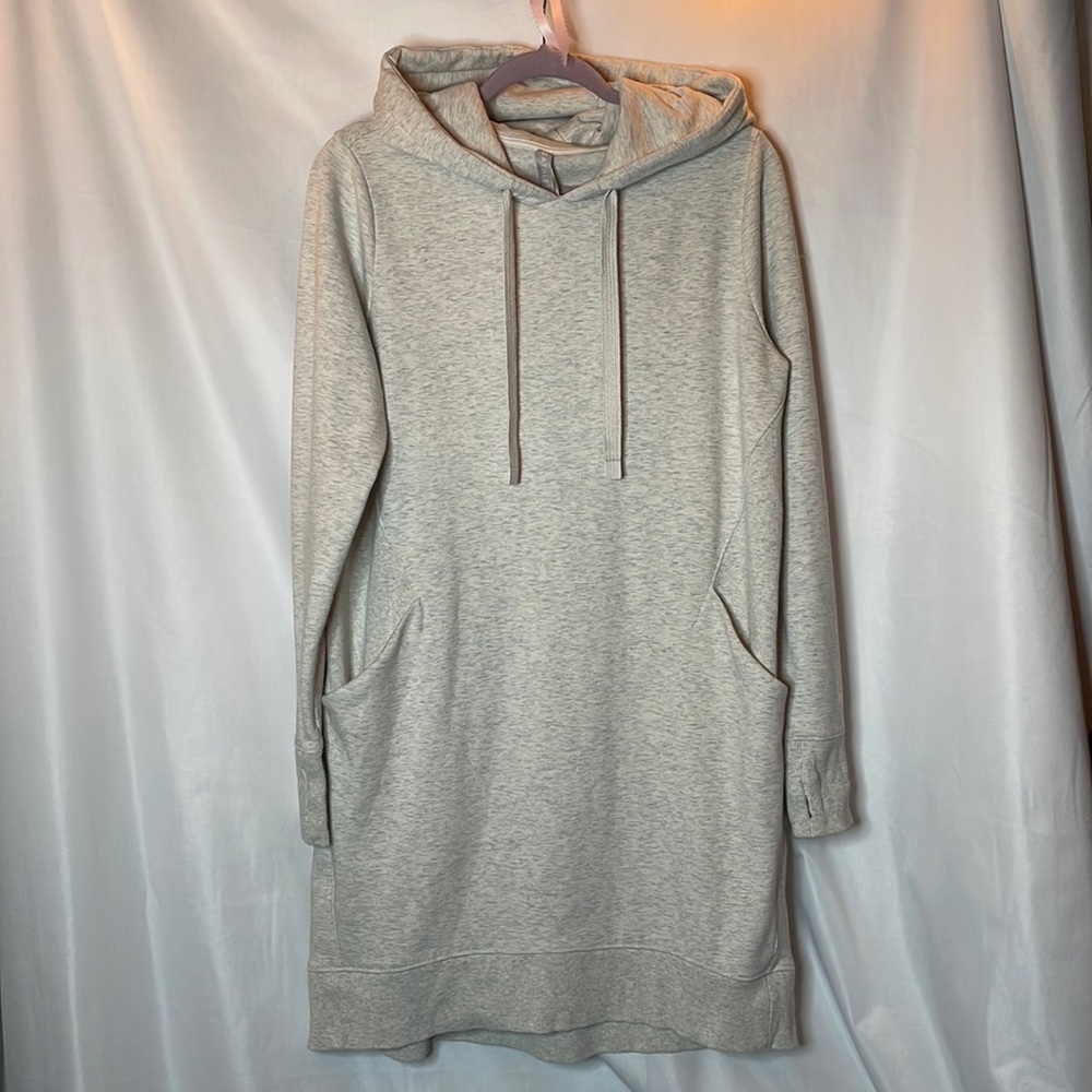 Cozy Gray Hoodie Sweater Dress
